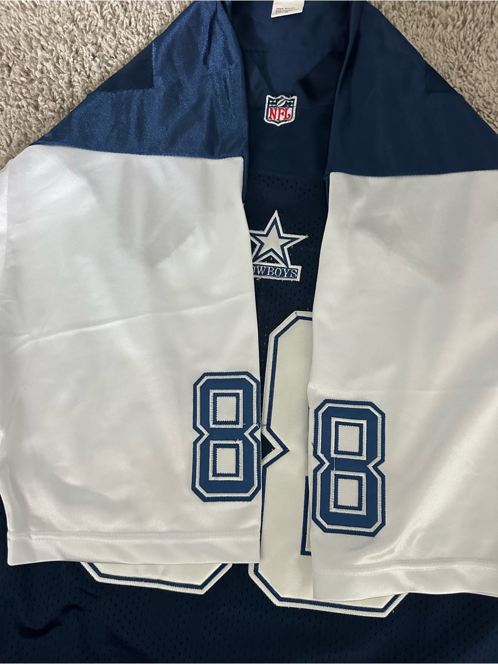 Irvin Throwback Dallas Cowboys #88 Navy Football Jersey - Picture 5 of 7